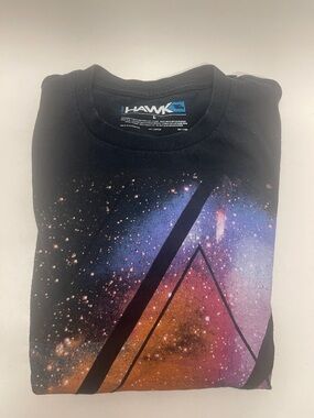 Hawk Black Galaxy Graphic Tee